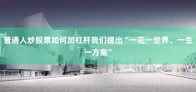 普通人炒股票如何加杠杆我们提出“一花一世界、一生一方案”