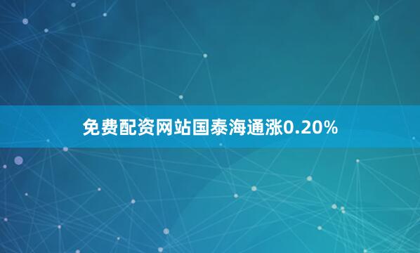 免费配资网站国泰海通涨0.20%